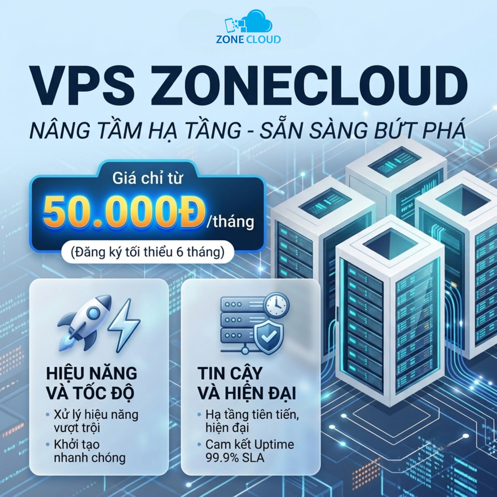 Dịch vụ thuê VPS giá rẻ 50k tại ZoneCloud