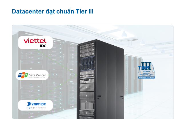 Thuê máy chủ 4 Datacenter đạt chuẩn Tier III