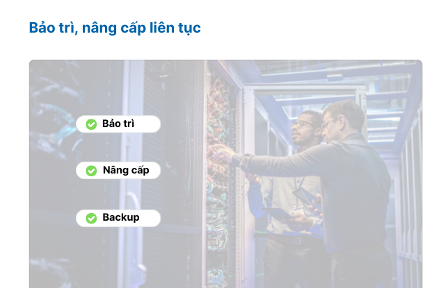 Thuê máy chủ 6 Bảo trì và nâng cấp liên tục