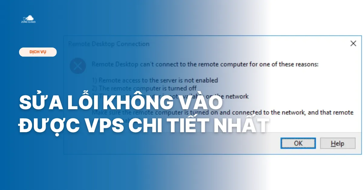 Lỗi không vào được VPS