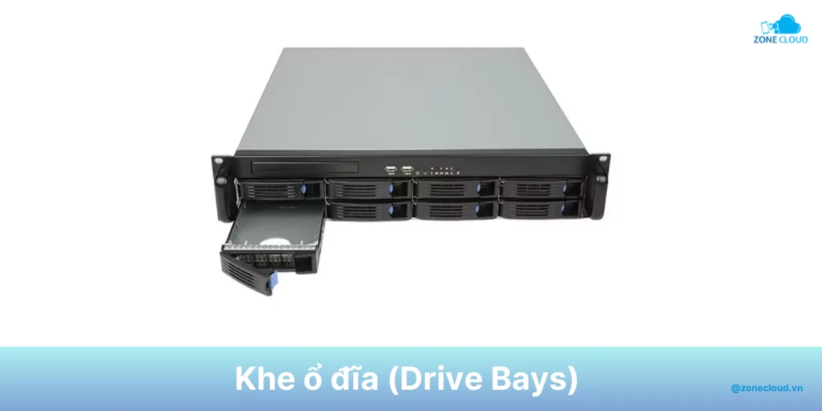 Chassis Server là gì? Tính năng và lợi ích của Chassis Server 3 khe ổ đĩa drive bays