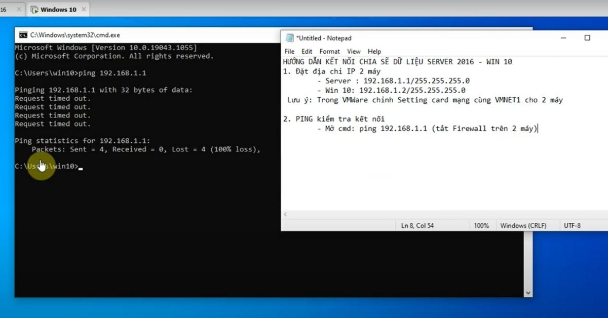 Cách kết nối và chia sẻ dữ liệu giữa 2 máy tính Server - Client trên máy ảo VMware 16 1 Bước 1_ Cấu hình địa chỉ IP và Network Adapter cho hai máy ảo