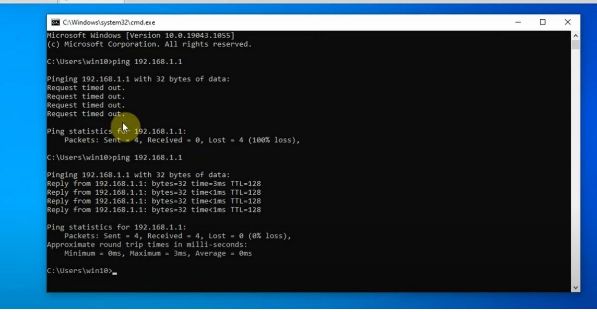 Cách kết nối và chia sẻ dữ liệu giữa 2 máy tính Server - Client trên máy ảo VMware 16 2 Bước 2_ Kiểm tra kết nối mạng bằng lệnh Ping