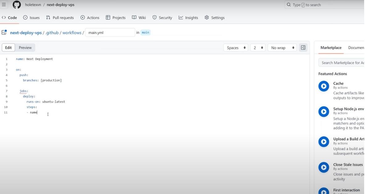 Cách Deploy NextJS lên VPS (+Auto deploy) gồm 6 bước cơ bản cho người mới bắt đầu 4 Bước 4_ Chuẩn bị VPS để chạy ứng dụng Next.js