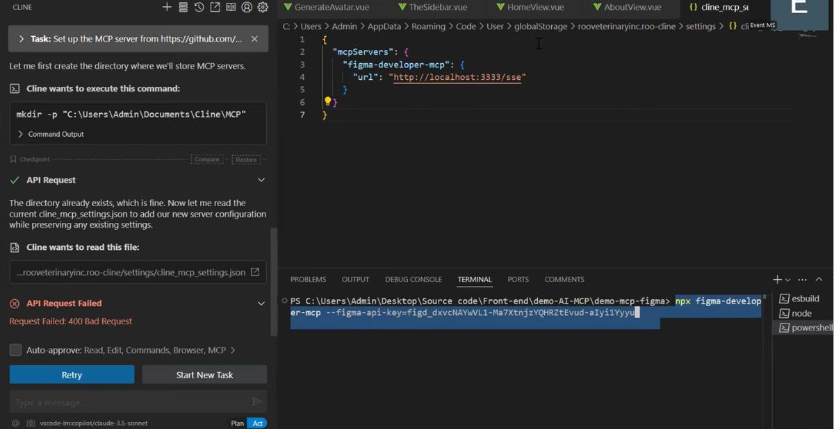Hướng Dẫn Dùng MCP Server Để Tự Động Sinh Code Frontend Từ Thiết Kế Figma với 2 giai đoạn 7 Bước 5_ Khởi chạy Localhost cho MCP Server
