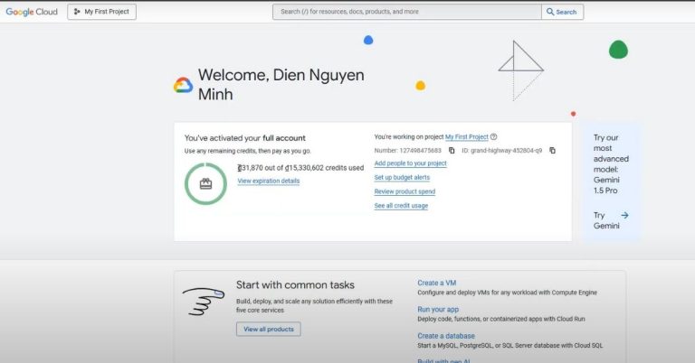 Cách tạo VPS miễn phí 3 tháng trên Google Cloud 2026