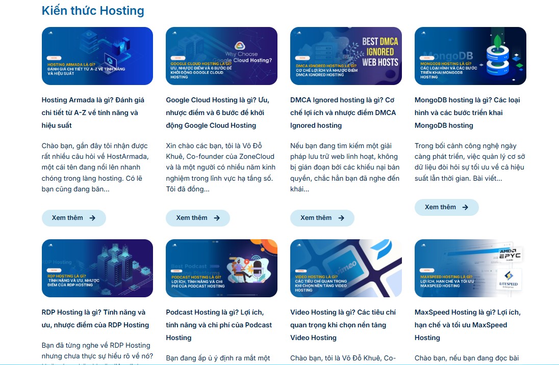 Dịch Vụ Thiết Kế Website Trọn Gói, Chuẩn SEO #1 TPHCM tại ZoneCloud 16 Giao diện list các bài viết trong danh mục bài viết