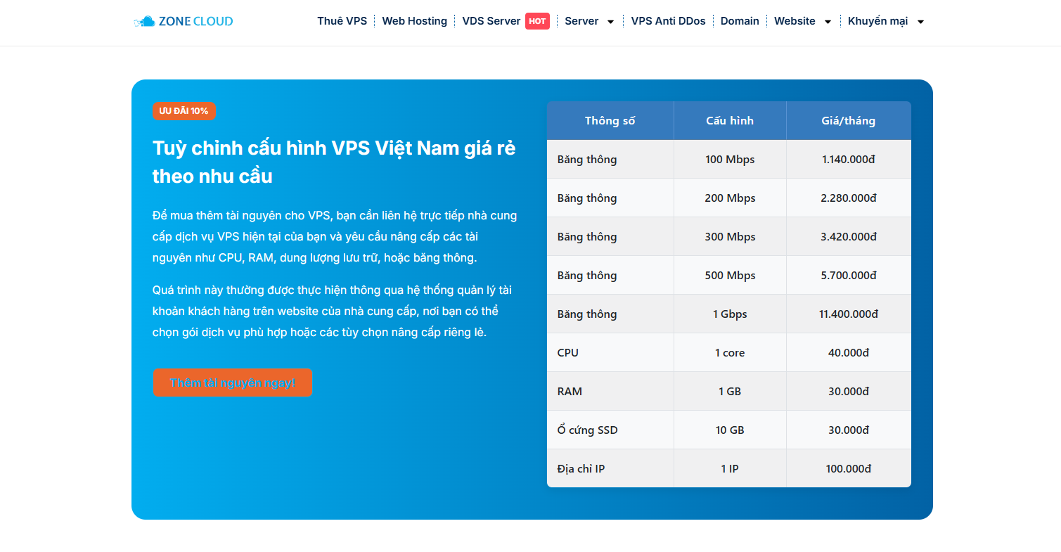 Nâng cấp hạ tầng máy chủ