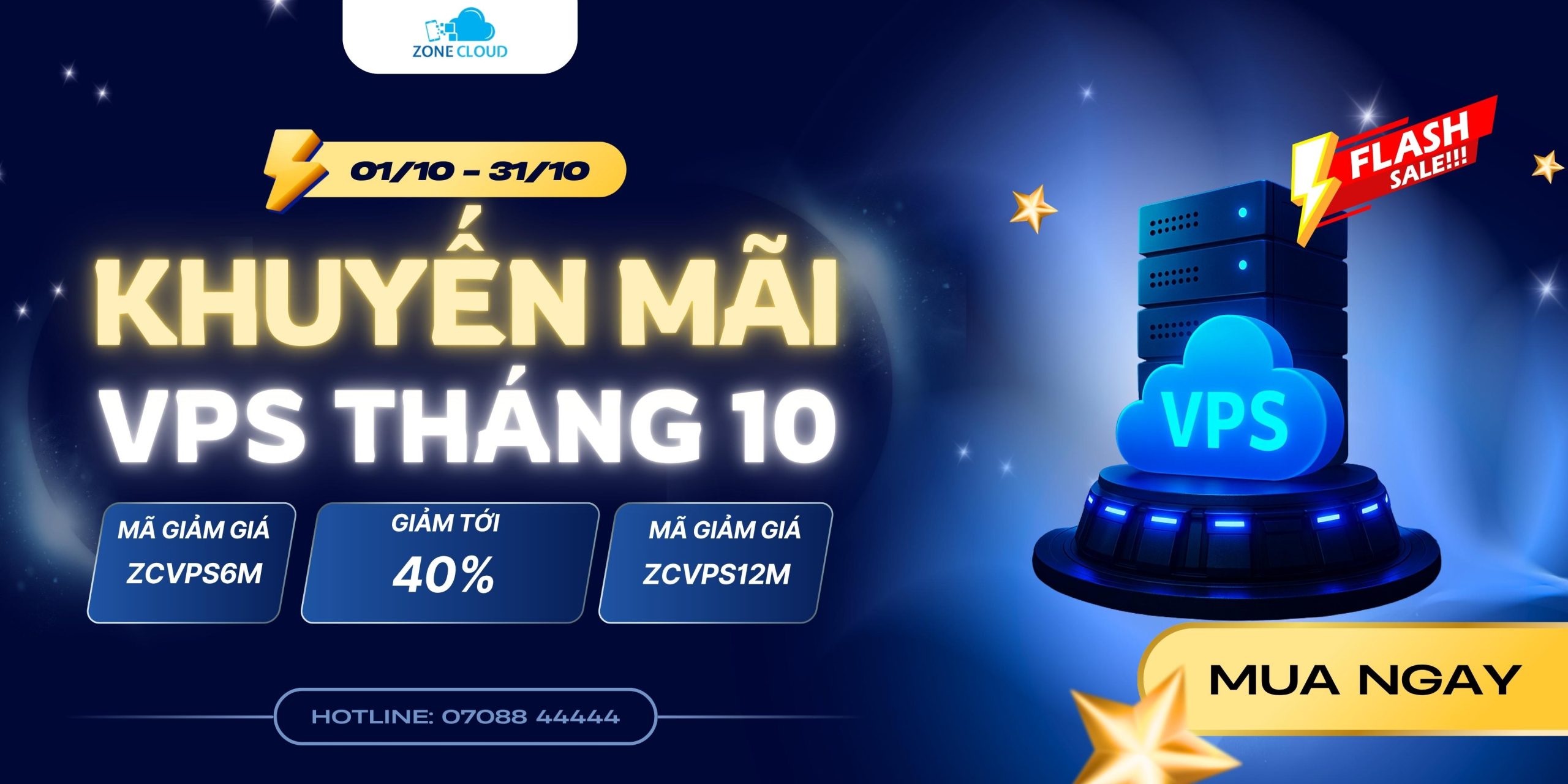 Khuyến mãi tháng 10: VPS ZoneCloud ưu đãi tới 40% - Giải pháp tối ưu cho doanh nghiệp 1 vps khuyến mãi tháng 10