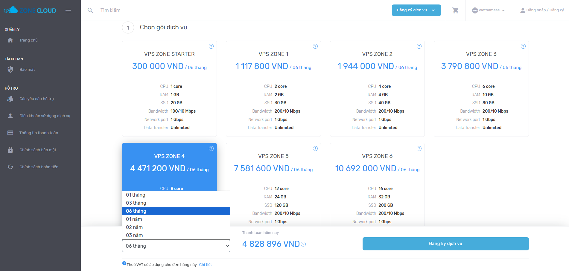 Khuyến mãi tháng 10: VPS ZoneCloud ưu đãi tới 40% - Giải pháp tối ưu cho doanh nghiệp 3 Buoc 2 chu ky 6 thang va 12 thang