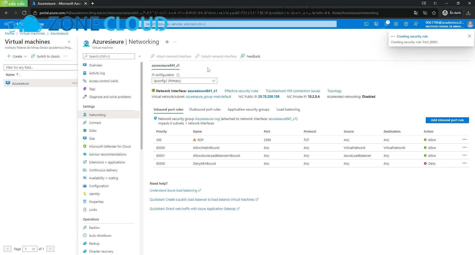 7 bước chi tiết để tạo VPS trên Azure