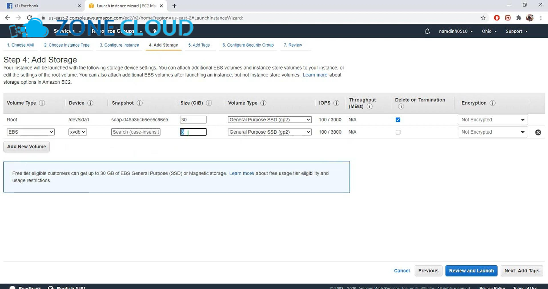 Bước 6: Khởi tạo máy chủ ảo EC2 Instance miễn phí