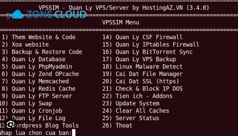 Hướng dẫn cài đặt VPSSIM chi tiết cho người mới bắt đầu