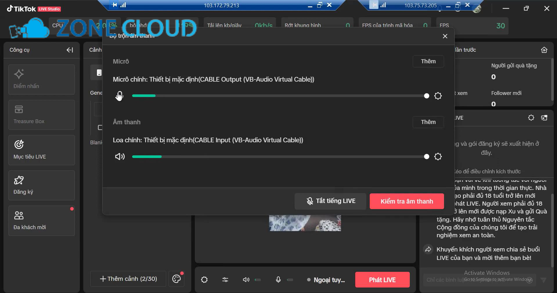 Sửa lỗi mất tiếng khi Livestream trên VPS trong 6 bước 2026 5 Kiểm tra kết quả và cải thiện hiệu quả sau khi sửa lỗi