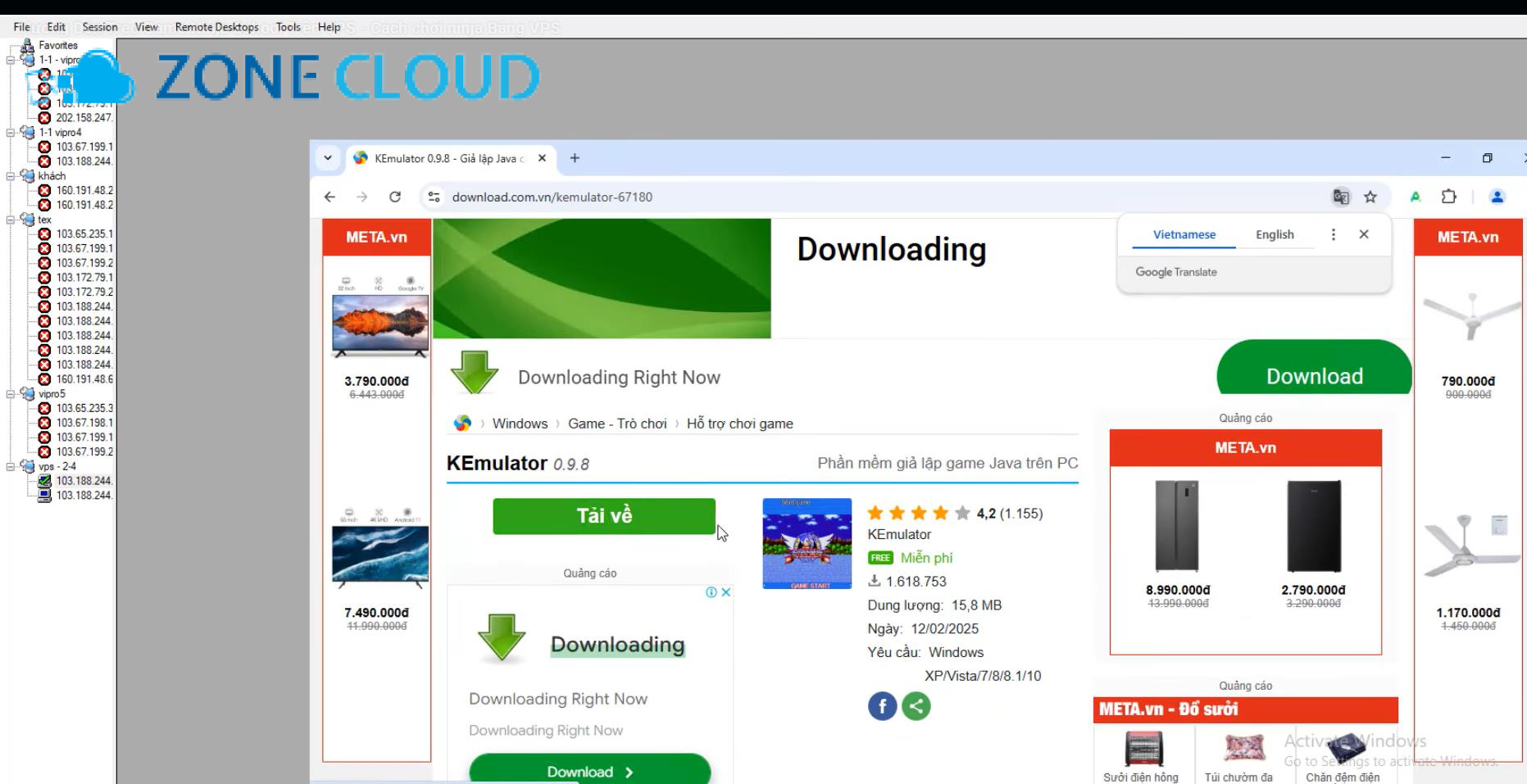 Tóm tắt nhanh quy trình Treo game trên VPS