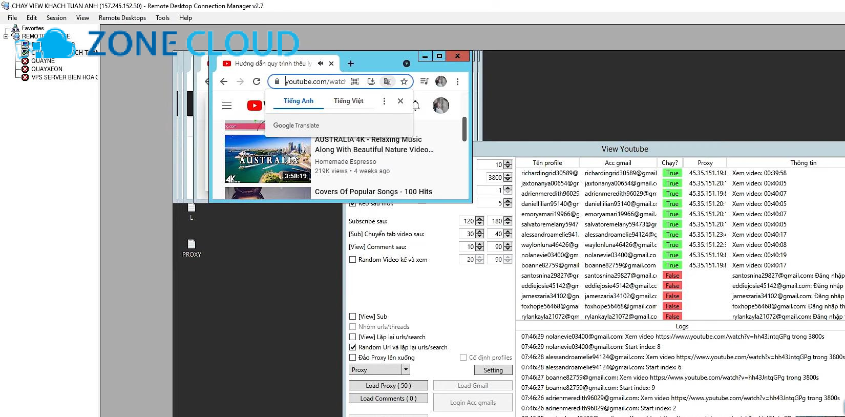 Tóm tắt nhanh quy trình tăng view YouTube bằng VPS