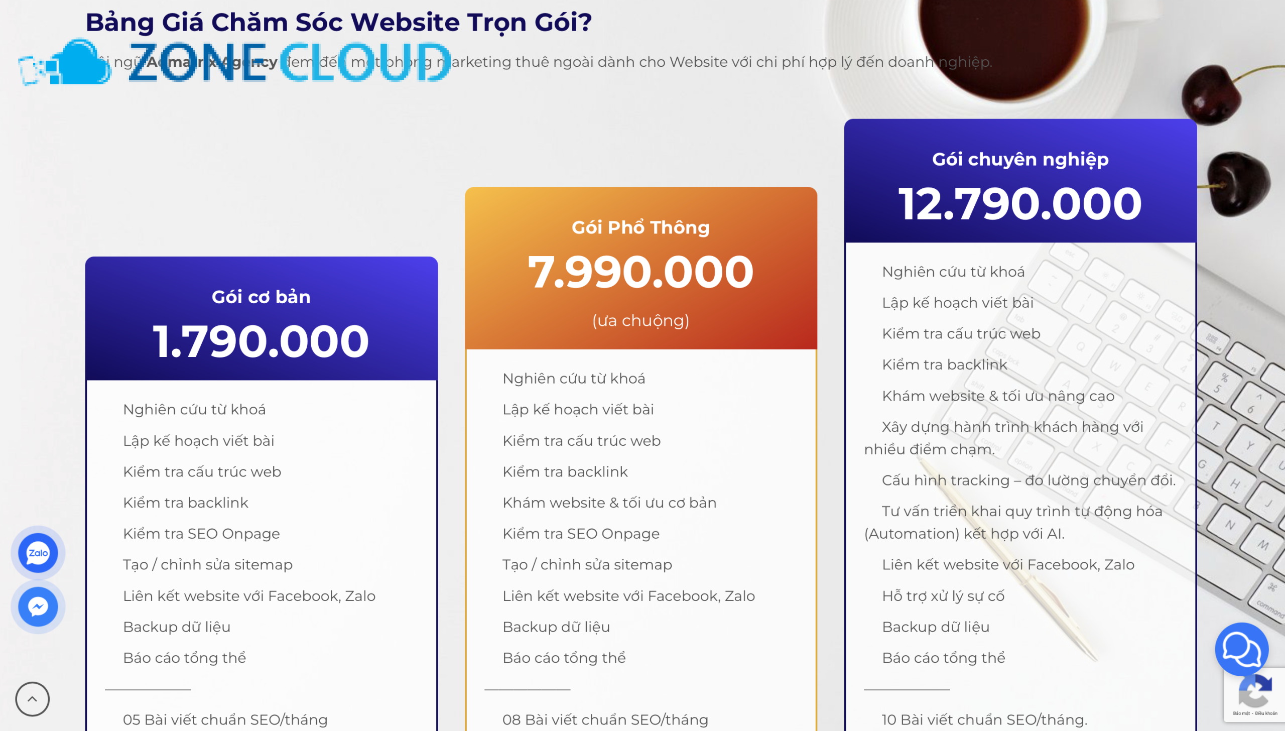 Chi phí dịch vụ linh hoạt tại Admatrix