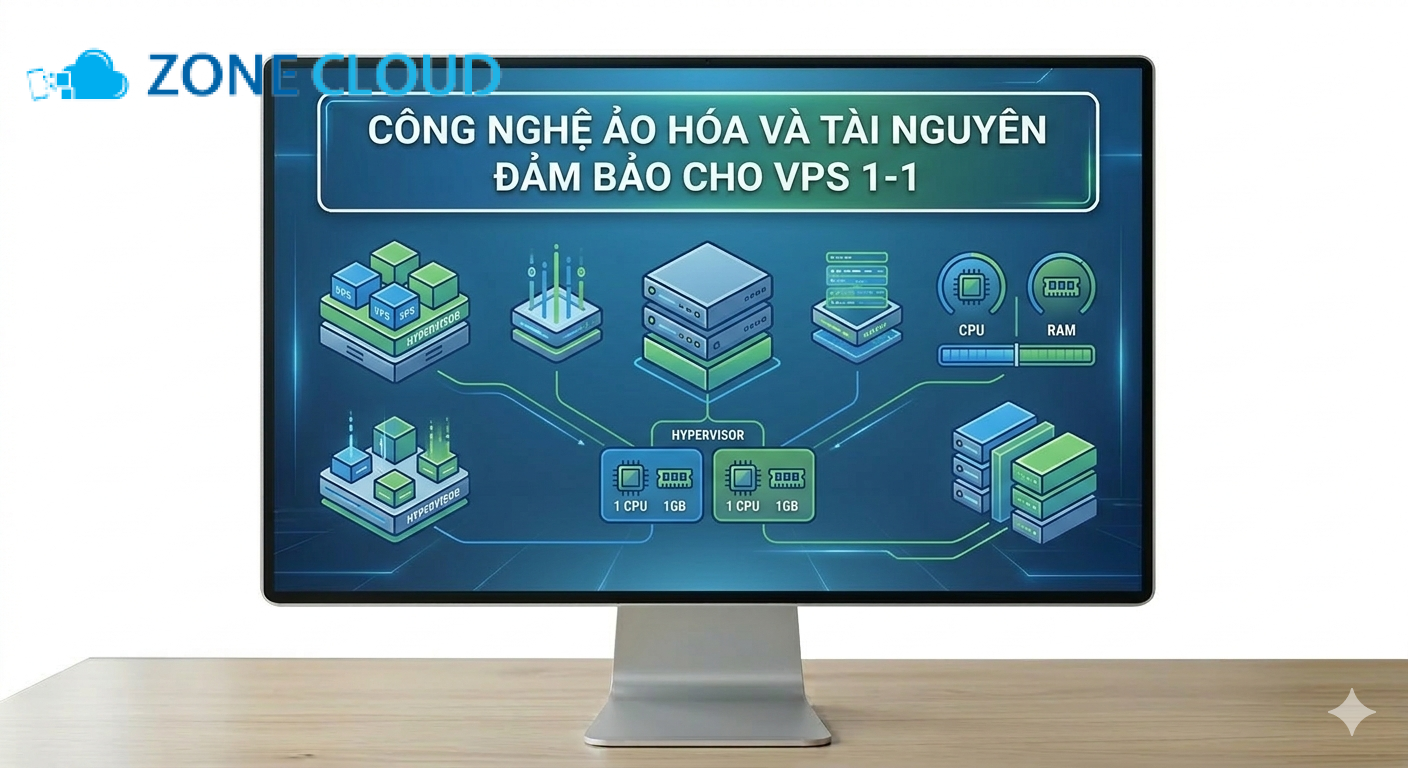Công nghệ ảo hóa và tài nguyên đảm bảo cho VPS 1-1