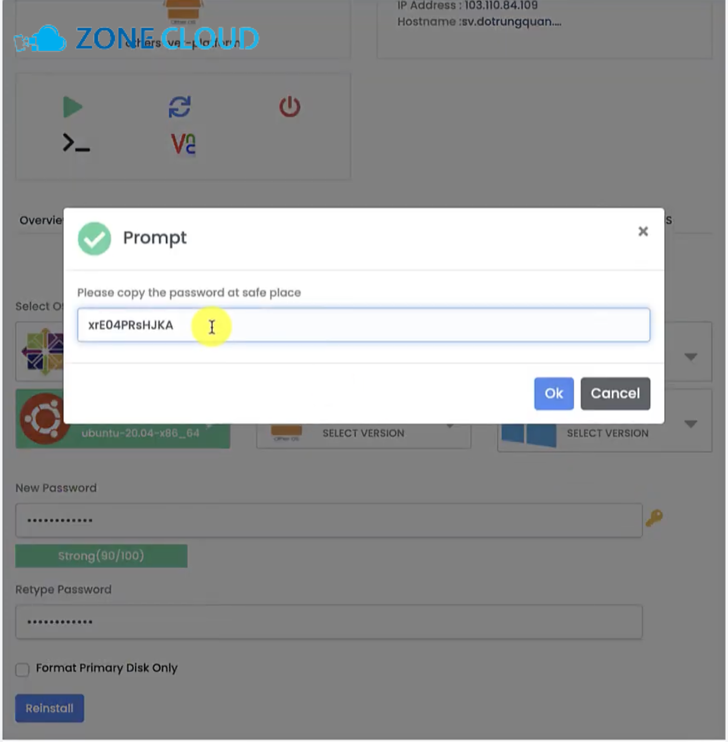 Hướng dẫn cài lại hệ điều hành VPS