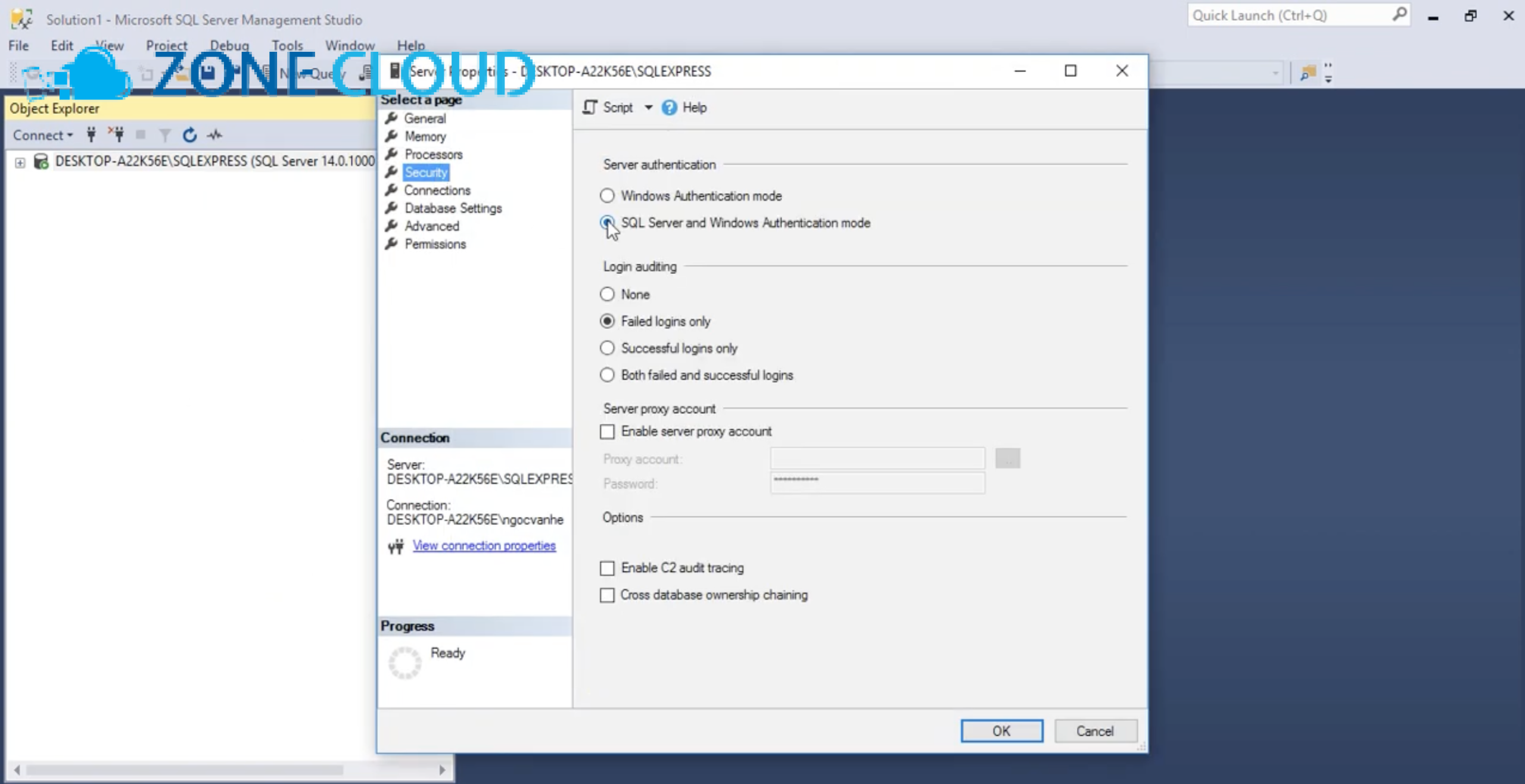 Reset mật khẩu SA bằng Single-User Mode