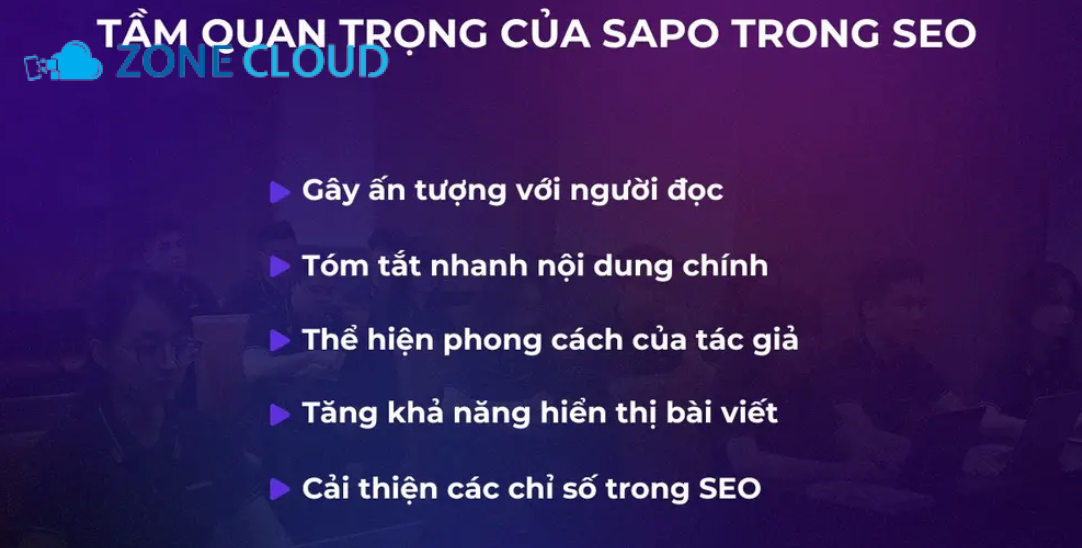 Sapo không đưa ra giá trị rõ ràng