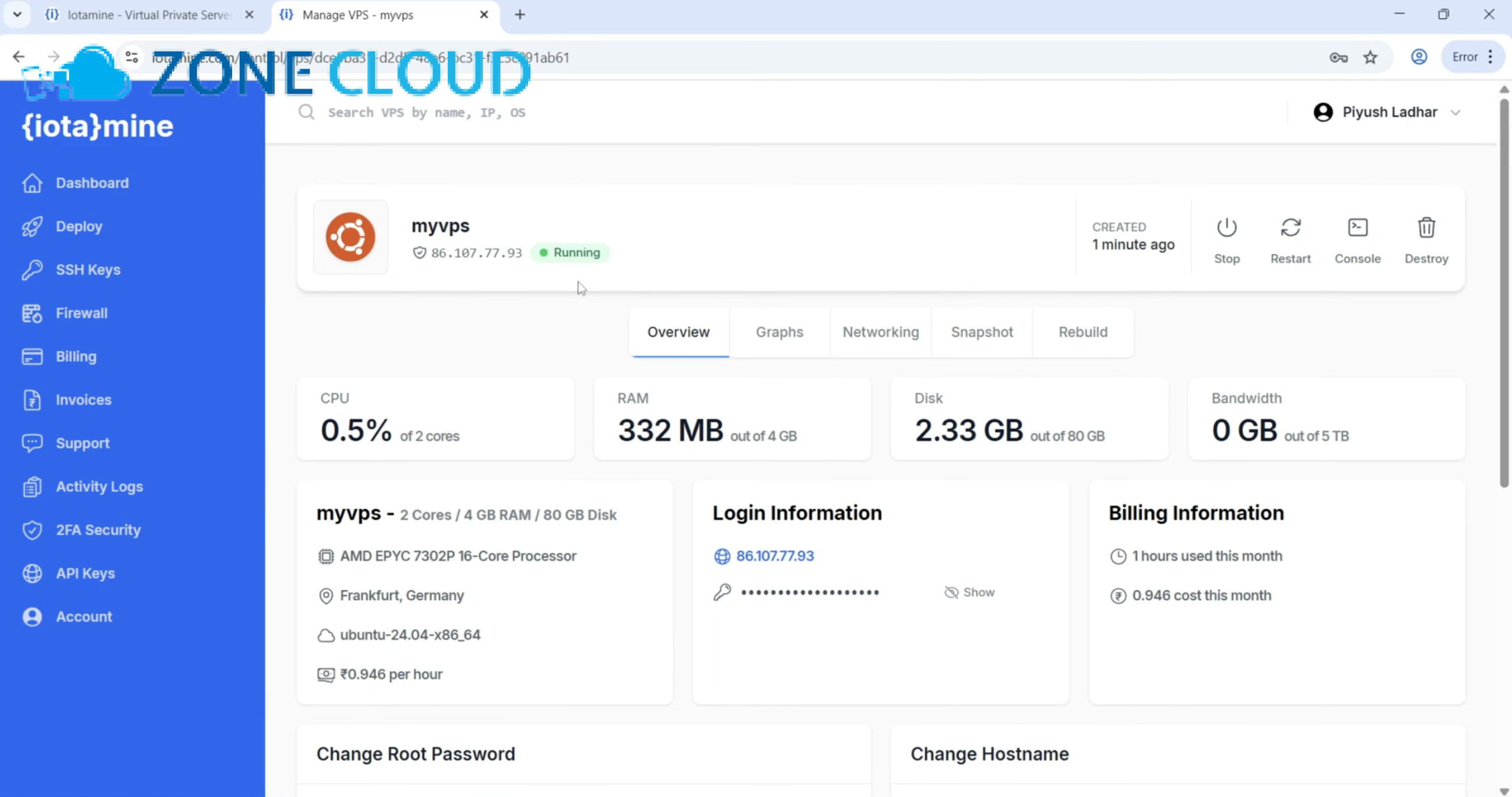 Tốc độ triển khai và khởi động VPS nhanh chóng