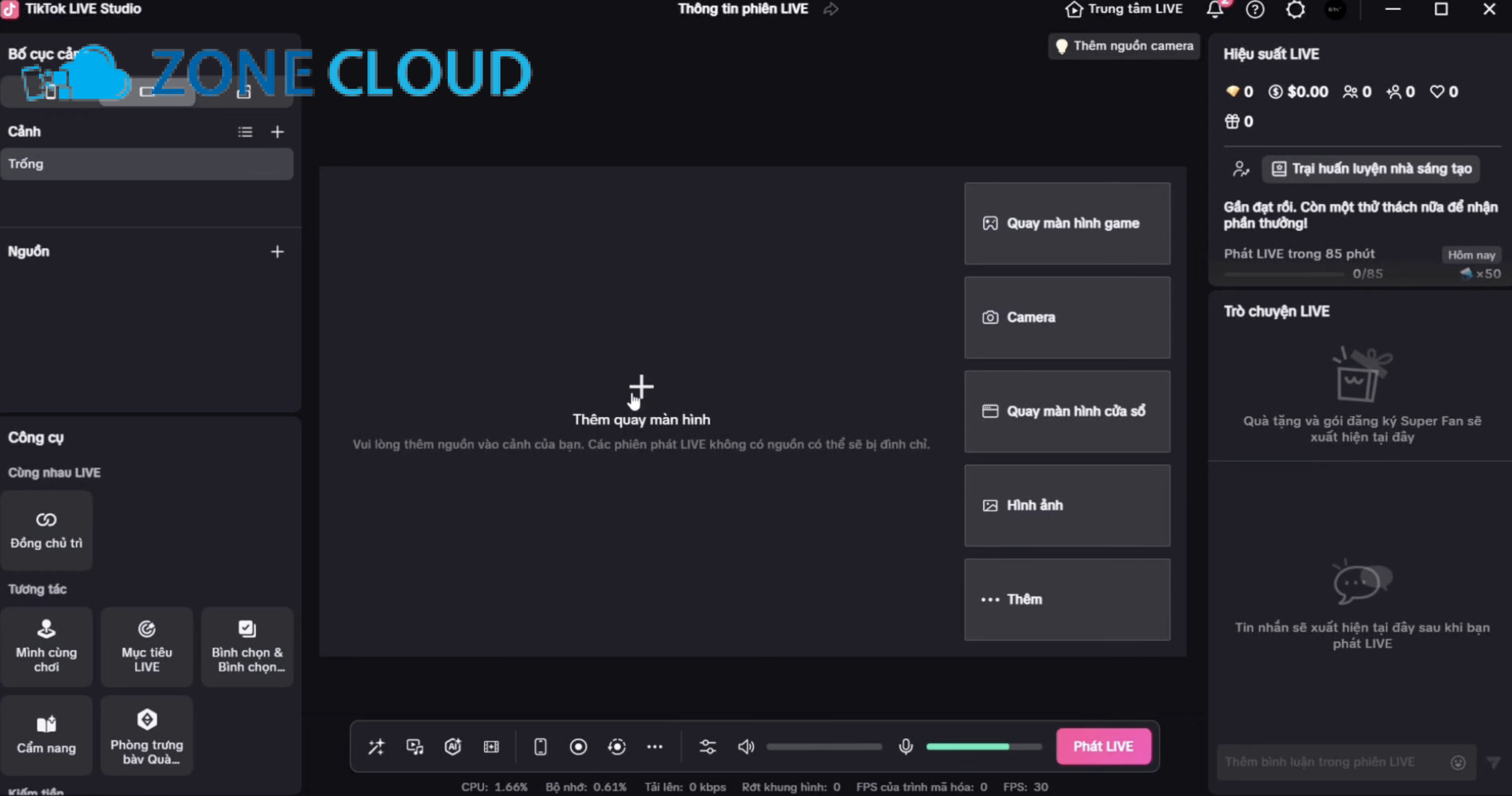VPS Livestream TikTok