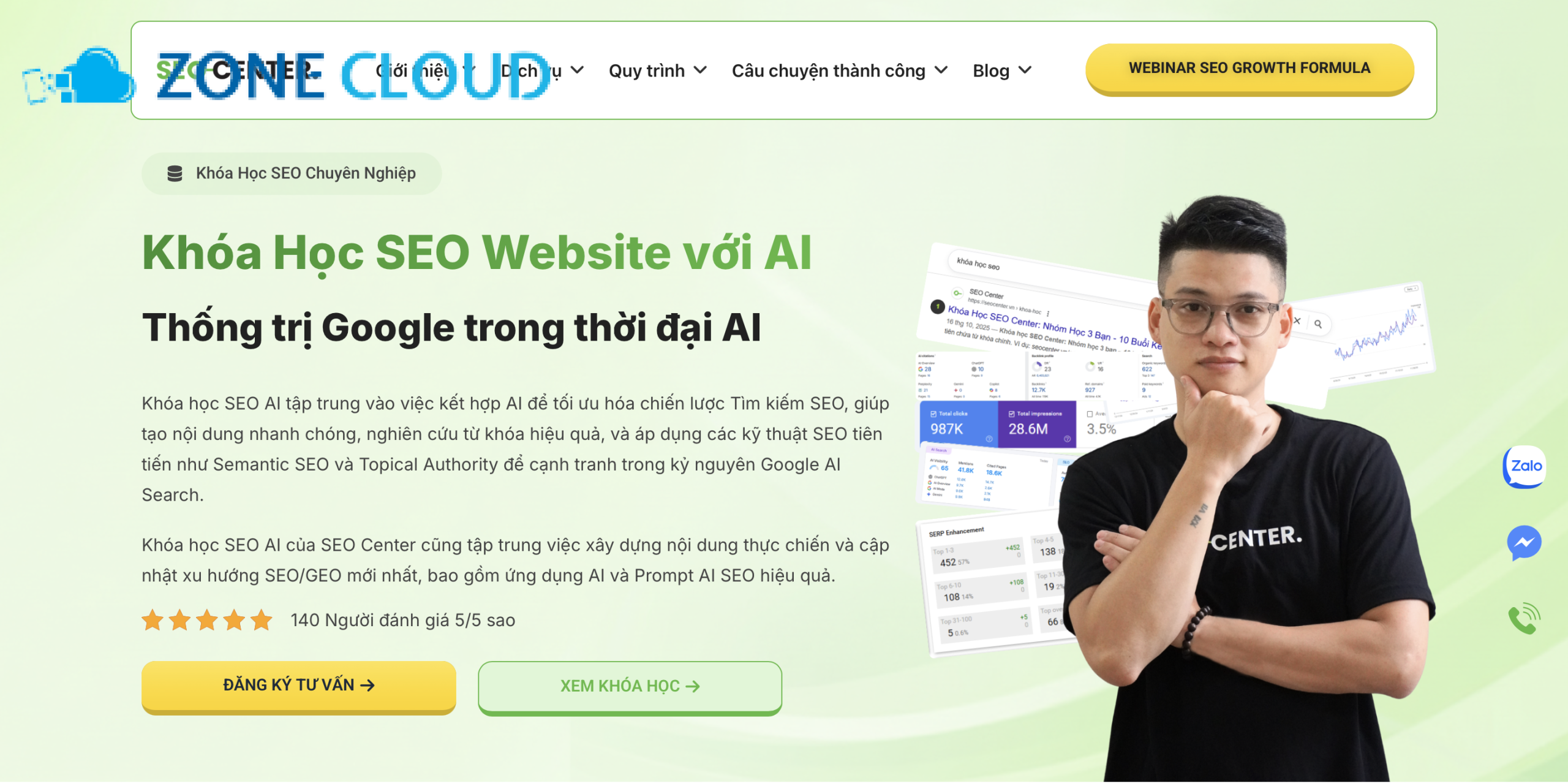 Review SEO Center: Dịch vụ SEO, Khóa học SEO có tốt không? 5 Khóa Học SEO Website với AI