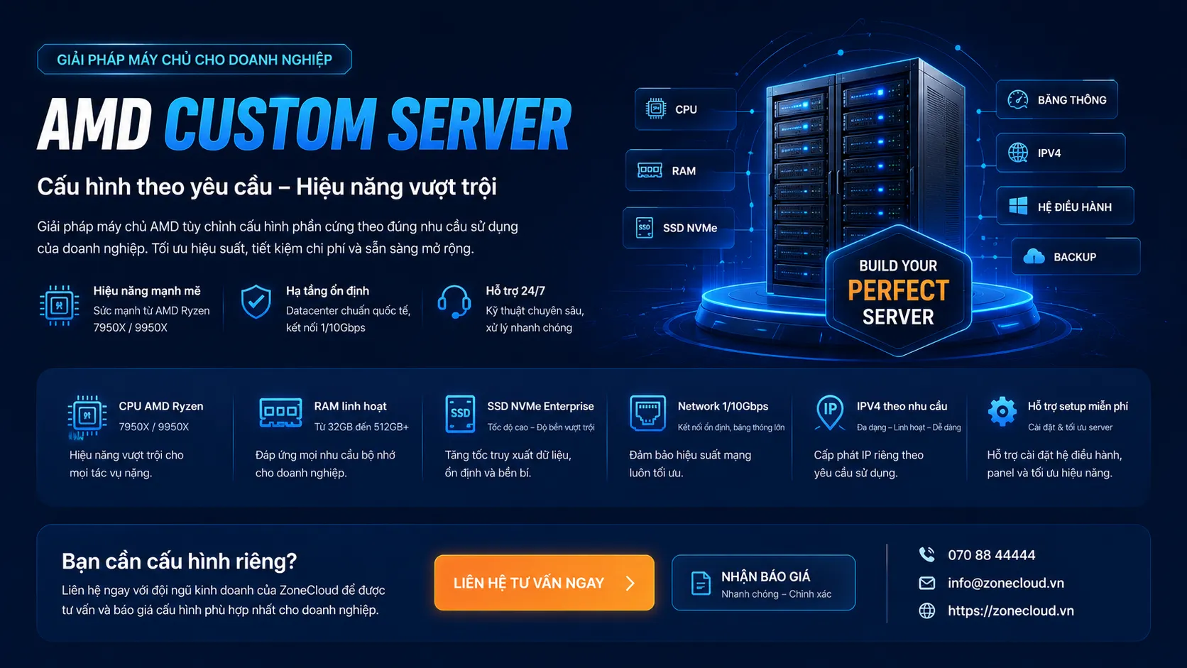 Cấu hình Server AMD