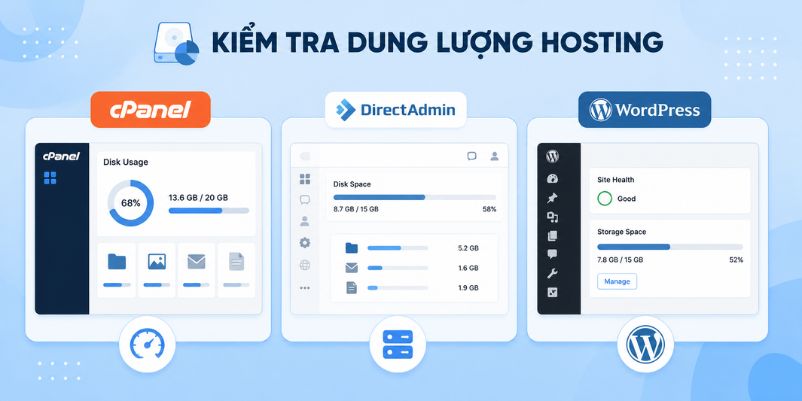 Cách kiểm tra dung lượng hosting và hướng dẫn dọn dẹp 1 3 cách kiểm tra dung lượng hosting