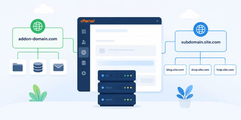 Một gói hosting chứa được bao nhiêu website và cách tối ưu tài nguyên 1 Addon Domain và Subdomain