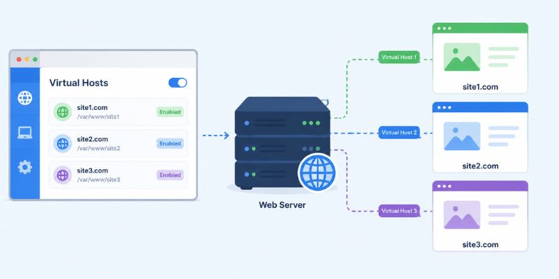 Hướng dẫn tự tạo hosting tại nhà từ A đến Z cho người mới 4 Cấu hình Virtual Hosts để chạy tên miền ảo cho nhiều website