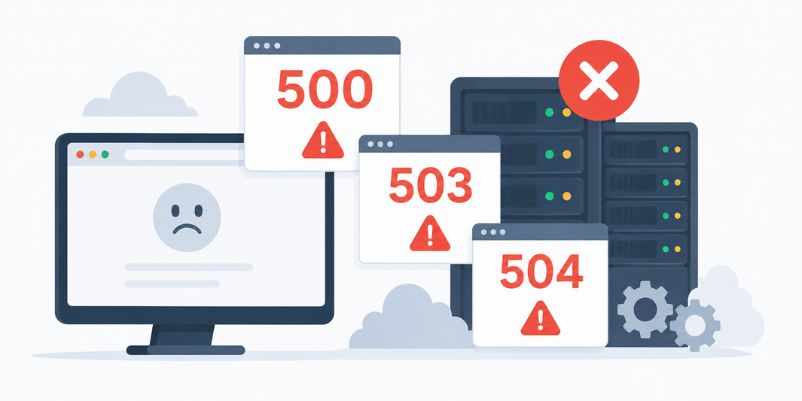Khi nào cần đổi hosting và hướng dẫn chuyển máy chủ không gián đoạn 2 Thường xuyên xuất hiện các lỗi máy chủ 500, 503 Service Unavailable và 504