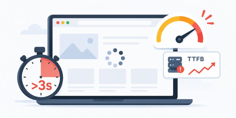 Khi nào cần đổi hosting và hướng dẫn chuyển máy chủ không gián đoạn 1 Tốc độ nạp trang kéo dài quá 3 giây và chỉ số TTFB phản hồi chậm