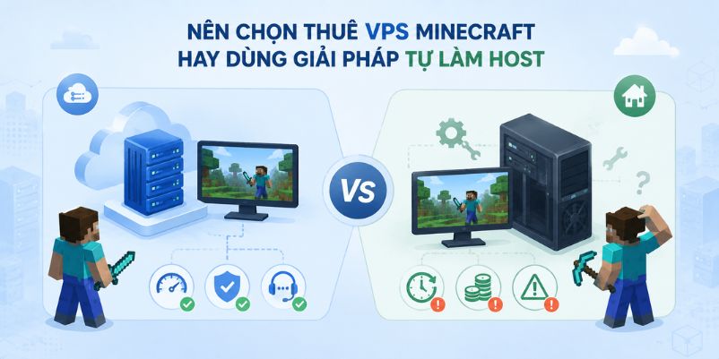 Hosting Minecraft Server là gì và hướng dẫn chọn VPS mượt không lag 3 thuê VPS Minecraft hay tự làm host