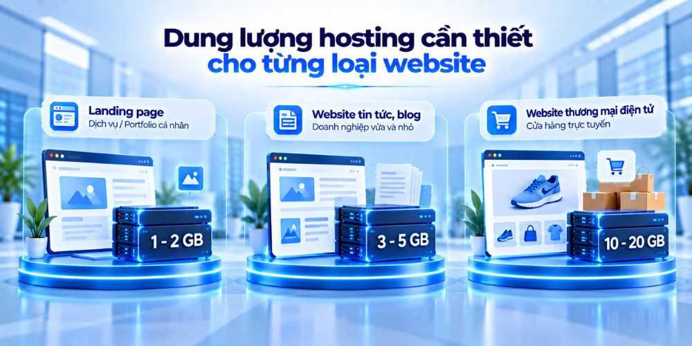 Hosting bao nhiêu dung lượng là đủ: Hướng dẫn tính toán và định mức tối ưu 1 Hosting Bao nhiêu dung lượng là đủ