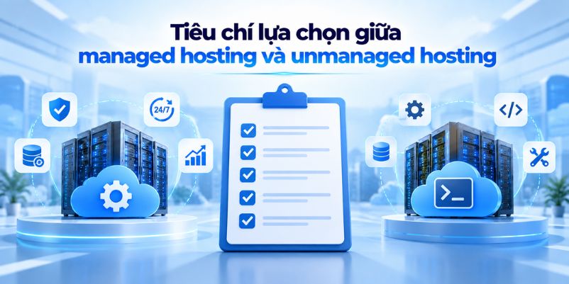 Managed hosting vs unmanaged hosting: Bản phân tích kỹ thuật và tiêu chí lựa chọn tối ưu 3 Tiêu chí lựa chọn giữa managed hosting và unmanaged hosting