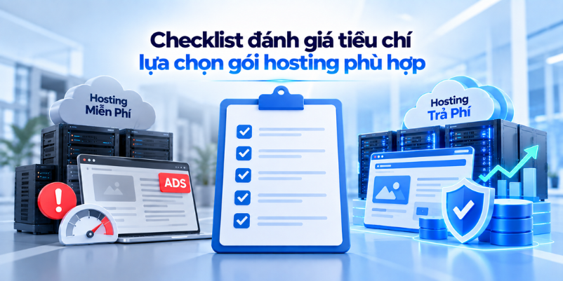 Hosting free và hosting trả phí: So sánh kỹ thuật và rủi ro vận hành 4 các tiêu chú lựa chọn hosting