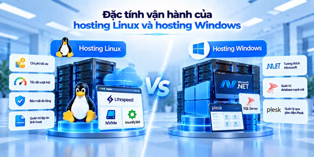So sánh hosting Linux và hosting Windows: Tiêu chuẩn kỹ thuật và định hướng lựa chọn 1 so sánh Hosting Linux và Hosting Windows