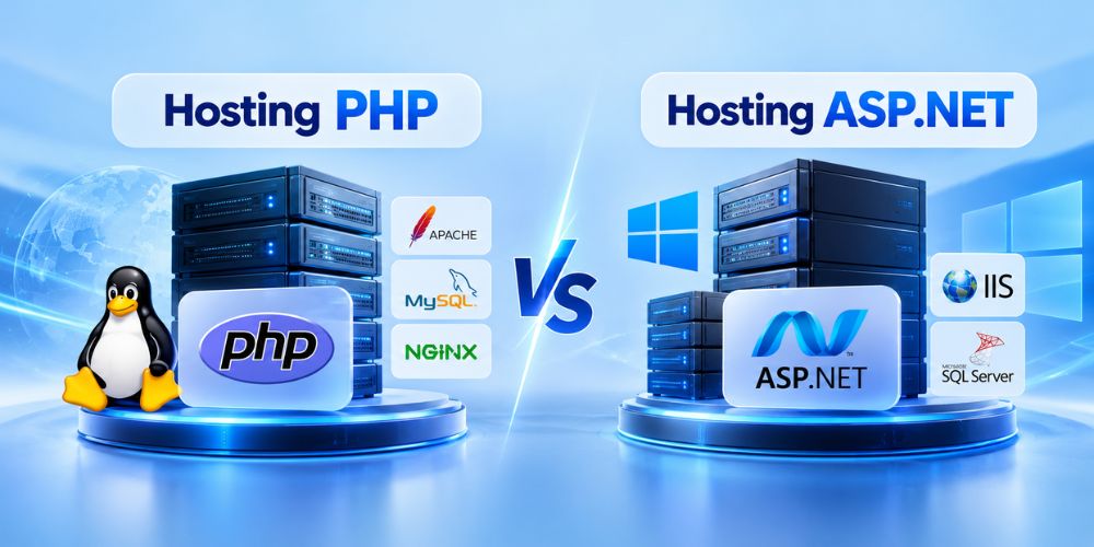 Hosting PHP và hosting ASP.NET: So sánh kỹ thuật và tiêu chuẩn lựa chọn 1 Bản chất công nghệ của hosting PHP và hosting ASP.NET