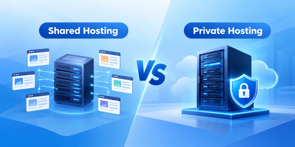 Private hosting vs shared hosting: Phân tích kỹ thuật và tiêu chuẩn lựa chọn 1 Bản chất kiến trúc của private hosting và shared hosting
