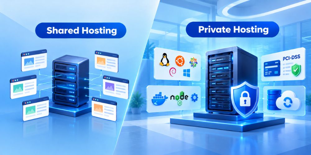 Private hosting vs shared hosting: Phân tích kỹ thuật và tiêu chuẩn lựa chọn 2 Cơ chế vận hành và bài toán hàng xóm ồn ào