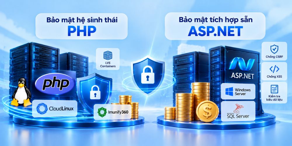 Hosting PHP và hosting ASP.NET: So sánh kỹ thuật và tiêu chuẩn lựa chọn 3 Kiến trúc bảo mật và tổng chi phí sở hữu TCO